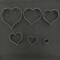 Heart Cookie Cutter Set 6 Pieces Fondant Biscui Cutters for Valentine's Day